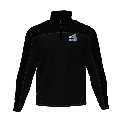 [CUS-DFW-QTRZ-PER-LSL-BLK-AS-LOGO1] Quarter Zip Pullover (Adult S, Black)