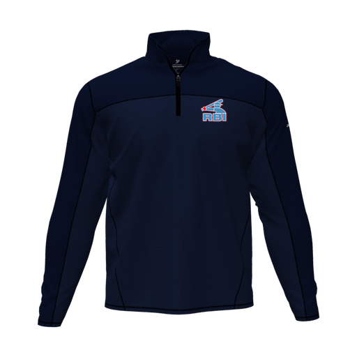 [CUS-DFW-QTRZ-PER-LSL-NVY-AS-LOGO1] Quarter Zip Pullover (Adult S, Navy)