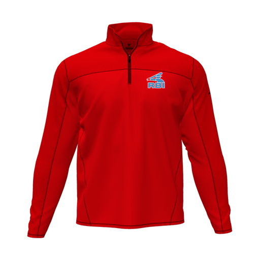 [CUS-DFW-QTRZ-PER-LSL-RED-AS-LOGO1] Quarter Zip Pullover (Adult S, Red)