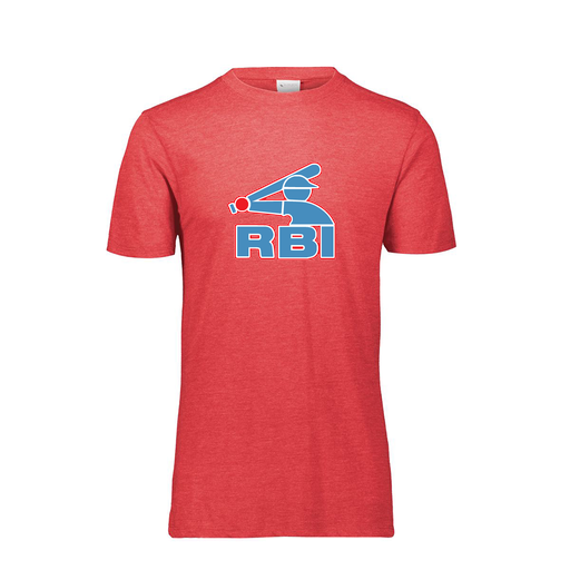 [FTSCUBRD-YS-LOGO1] Decker Youth Tri-Blend T-Shirt - Short Sleeve (Youth S, Red)