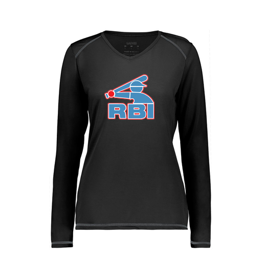 [6847.080.XS-LOGO1] Women's SoftTouch Long Sleeve (Female Adult XS, Black)