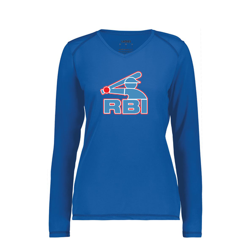 [6847.060.XS-LOGO1] Women's SoftTouch Long Sleeve (Female Adult XS, Royal)