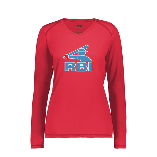 [6847.083.XS-LOGO1] Women's SoftTouch Long Sleeve (Female Adult XS, Red)