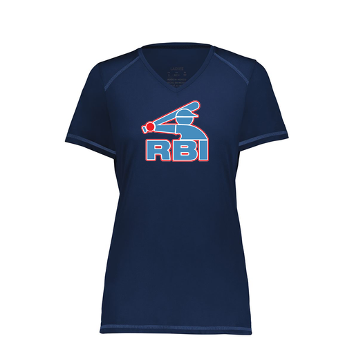 [6844.065.XS-LOGO1] Women's SoftTouch Short Sleeve (Female Adult XS, Navy)