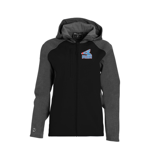 [229357.H05.XS-LOGO1] Soft Shell Full Zip Jacket - Womens (Female Adult XS, Black)