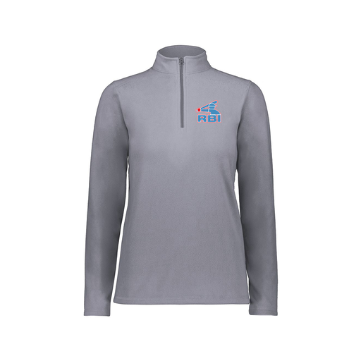 [6864.059.XS-LOGO1] Ladies MicroFleece 1/4 Zip Pullover (Female Adult XS, Gray)