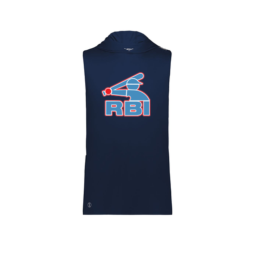 [222590.065.XS-LOGO1] Men's CoolDry Sleeveless Hoodie (Adult XS, Navy)