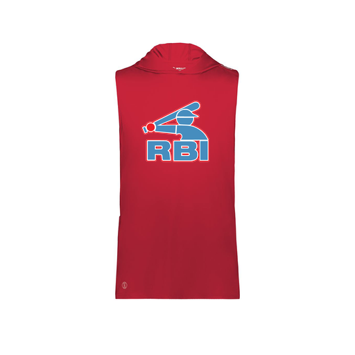 [222590.083.XS-LOGO1] Men's CoolDry Sleeveless Hoodie (Adult XS, Red)
