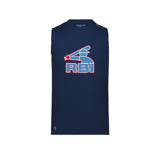 [222593.065.S-LOGO1] Men's CoolDry TankTop (Adult S, Navy)