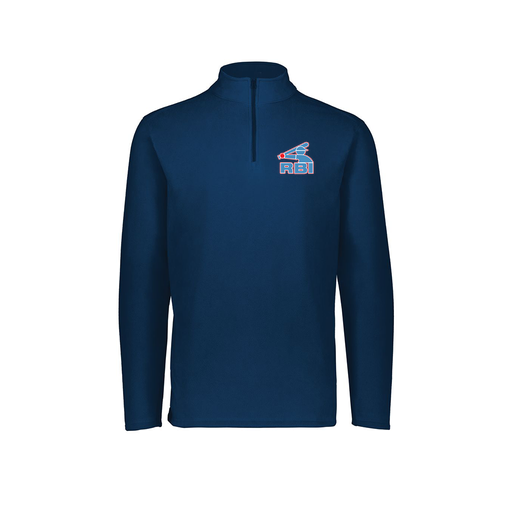 [6863.065.XS-LOGO1] Men's MicroFleece 1/4 Zip Pullover (Adult XS, Navy)
