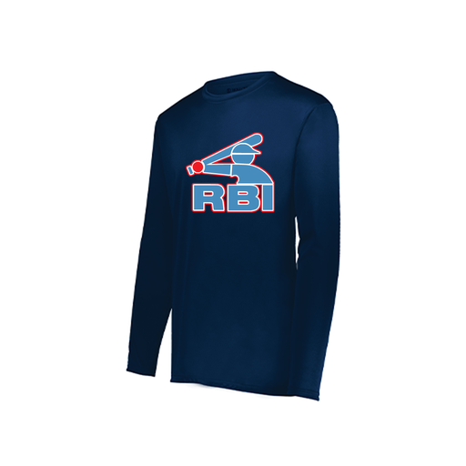 [222822.065.XS-LOGO1] Men's LS Smooth Sport Shirt (Adult XS, Navy)
