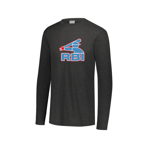 [FTLCUBBK-AXS-LOGO1] Decker Men's Tri-Blend T-Shirt - Long Sleeve (Adult XS, Black)