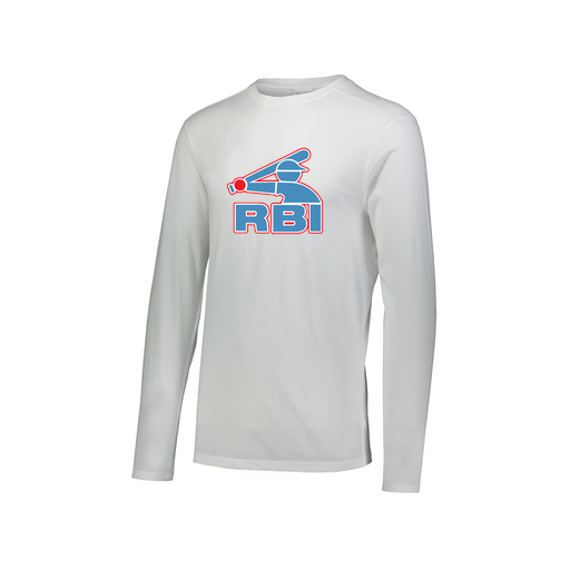 [FTLCUBWH-AXS-LOGO1] Decker Men's Tri-Blend T-Shirt - Long Sleeve (Adult XS, White)