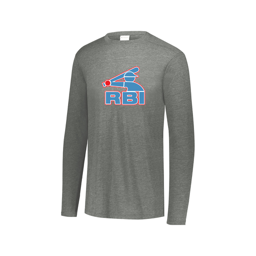 [FTLCUBGY-AXS-LOGO1] Decker Men's Tri-Blend T-Shirt - Long Sleeve (Adult XS, Gray)