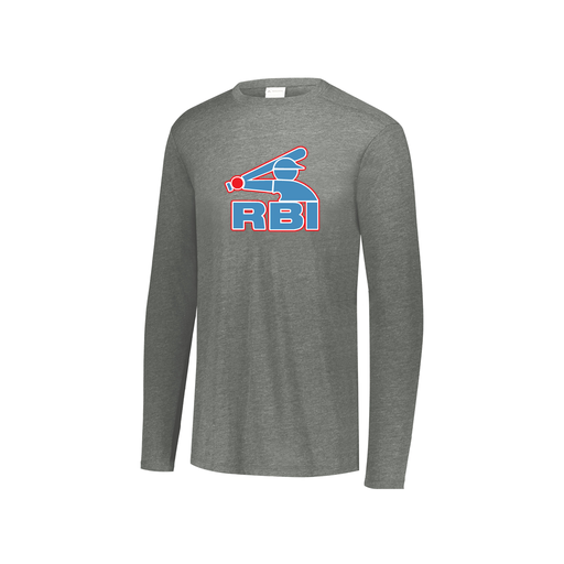 [FTLCUBGY-YS-LOGO1] Decker Youth Tri-Blend T-Shirt - Long Sleeve (Youth S, Gray)