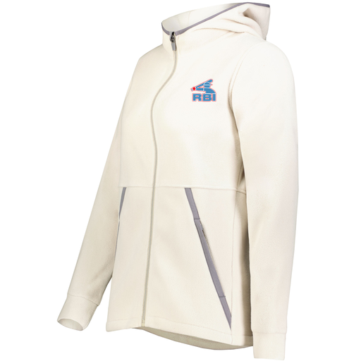 [6860.53T.XS-LOGO1] Ladies Chill Full Zip Fleece (Female Adult XS, White)