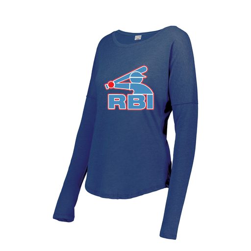 [FTLCUBRY-FAXS-LOGO1] Decker Women's Tri-Blend T-Shirt - Long Sleeve (Female Adult XS, Royal)